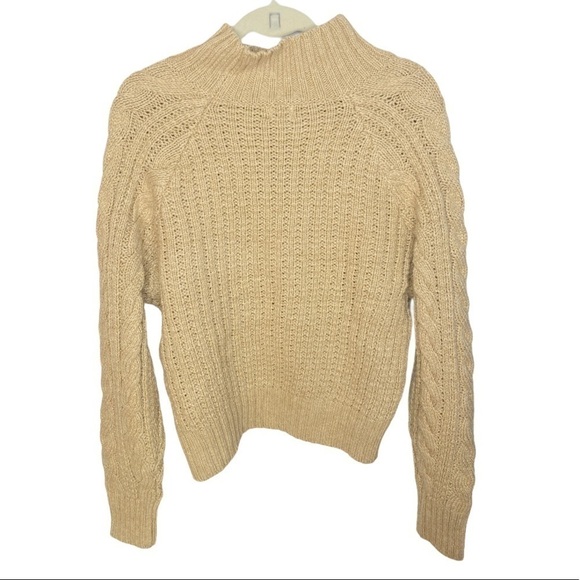 A New Day Chunky Knit Sweater Tan Size Medium NWT - Picture 2 of 2